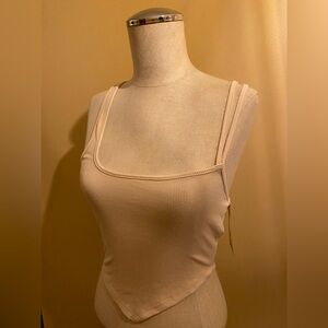 SHEIN tan Ribbed Tank Top